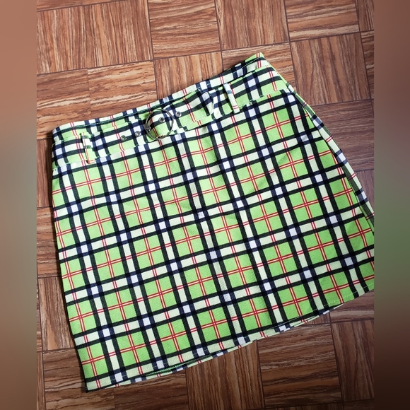 Sans Souci lime green plaid mini - Picture 2 of 8